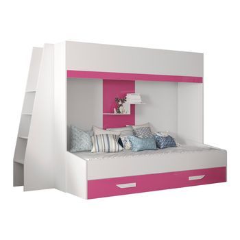 Litera Hartford 357, De Dos Pisos, Rosa, Aglomerado Laminado, Somieres, 94x230x165cm
