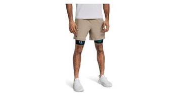 Pantalon corto under armour vanish 6in beige  hombre