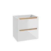 mueble bajo lavabo 60cm 2 cajones paneles de mdf y melamina blanco