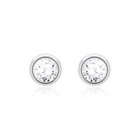 pendientes de mujer con diamantes en oro blanco de 14 quilates