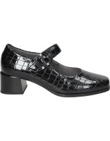 zapatos de piel con tacon para mujer pitillos 10821 negro 40