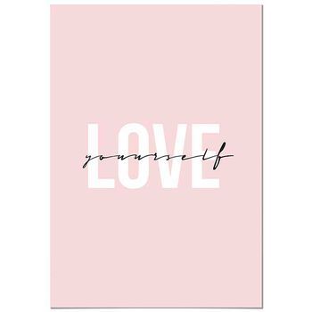 Panorama Cuadro De Aluminio Love Yourself 100x70 Cm