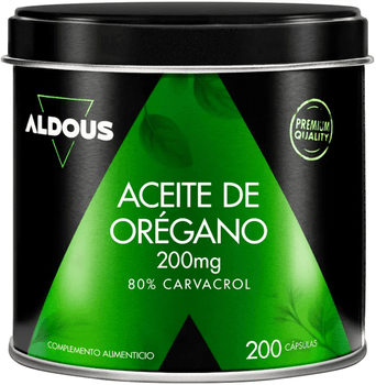 Aldous Bio Aceite de Orégano 200 mg 80% Carvacrol 200 Perlas