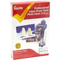 inkrite photoplus professional paper photo gloss 210gsm 6x4 100 sheets
