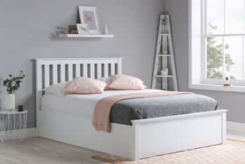 Detroit White Double Ottoman