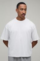 camiseta basica oversize recta blanco