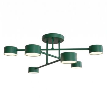 Plafón de techo tanfa verde oliva (6 luces)