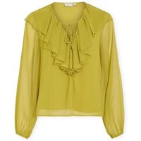 vila blusa top hela - green evy para mujer