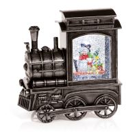 glitter water spinner christmas train