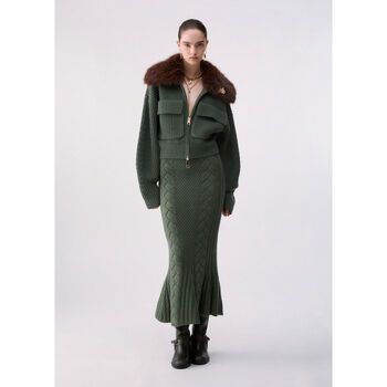 Liu Jo Chaqueta Bomber en lana con cuello teddy para mujer