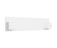 vidaxl cabecero de cama con mesitas madera contrachapada blanco