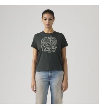 Levi's para mujer. 005GV-0009 Camiseta T2 Perfect gris oscuro (XS), Casual, Algodón, Manga corta