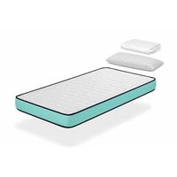 pack colchon 90x200 cama infantil - altura 14 cm confort pro  1 almohada junior 90x35  1 protector colchon 90x200 cm