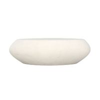 mesa baja ovalada crudo fibra de arcilla efecto hormigon 105 cm