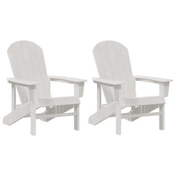 Sillas Adirondack 2 Uds Blanco 74x82x90 Cm Hdpe Cfw905716