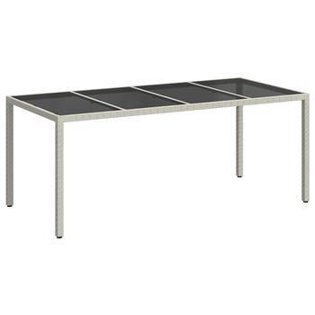 Mesa De Jardín | Mesa De Exterior 190 X 90 X 75 Cm Ratán Sintético