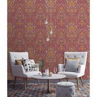 papel pintado vinilico damasco lujoso efecto textura de tela tejida en relieve - darinka 676408 de gaulan - rollo de 10 m x 106 m