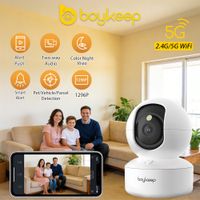 camara de seguridad inteligente wifi boykeep 2k doble banda 5g24ghz camara de vigilancia interior 360    ptz vision nocturna ir audio bidireccional