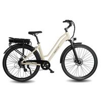 bicicleta electrica maxturn urban7 - motor 250w bateria 36v128ah 275 frenos de disco mecanico - beige