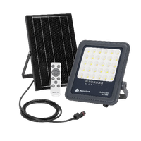 aigostar foco proyector led solar con control remotofocos solare de 100w 1000lmluz blanca fria de 6500kip65 impermeable luz solar exteriorpara jardinterrazascaminosgarajescable de 2m
