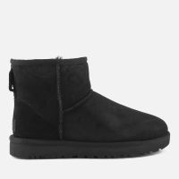 ugg womens classic mini ii sheepskin boots  - black - uk 3