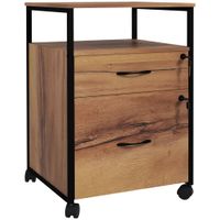 cajonera de oficina 44x40x665 cm marronrustico