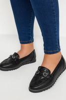 mocasines negros guateados en ancho especial