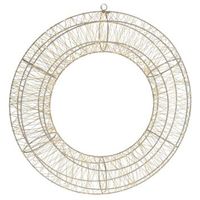 wellhome anillo metalico luminoso con 1800 micro leds blancos calidos r 58x13x58 cm