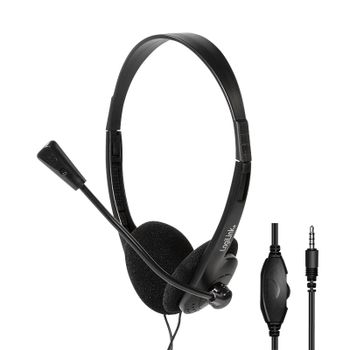LogiLink HS0055 auricular y casco Auriculares Alámbrico Diadema Música/uso diario Negro