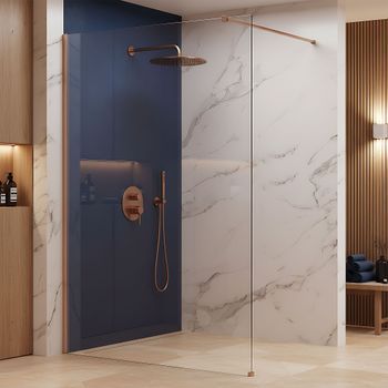 Pared De La Ducha Rea Flexi Transparent Brush Copper 100 Transparent