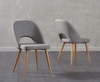 halifax grey fabric dining chairs - grey