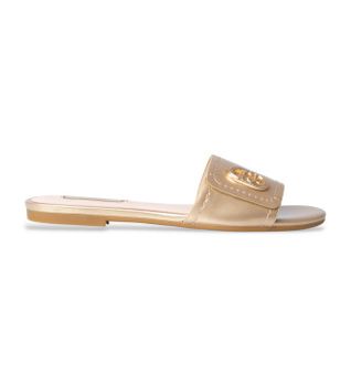 Liu Jo para mujer. SA6127EX02904178 Sandalias Sandy03 dorado (38), Plano, 1 a 3cm, Ninguno, Casual