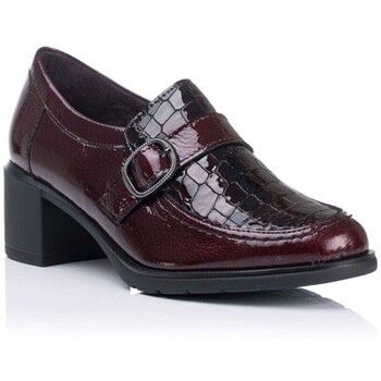 Pitillos Zapatos Bajos Mocasín con hebilla y tacón - Piel para mujer
