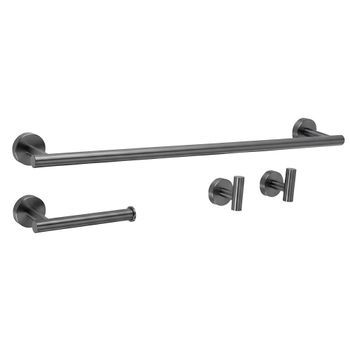 Juego De Perchas De Baño Ari Titanium 4 Pieces