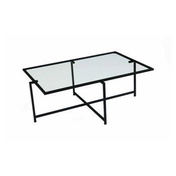 Mesa de centro de metal negro 94x64x35h cm