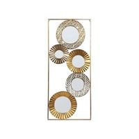 decoracion de pared de metal vidrio dorado 39 x 90 cm a mano espejos maicoba