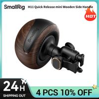 smallrig h11 mini empunadura lateral de madera de liberacion rapida para iphone 17 pro  17 pro max  16 pro abrazadera nato h11 uso con mano izquierda o derecha