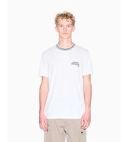 ax armani exchange para hombre xm001795af10361u0009 camiseta contraste blanco l casual algodon manga corta