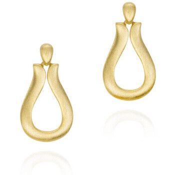 Jorge Revilla Pendientes Pendientes orgánicos en plata de ley con baño de oro de 18k para mujer