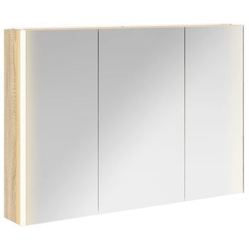 Armario Con Espejo De Baño | Mueble De Baño Roble Sonoma 103,5 X 15,5 X 70 Cm