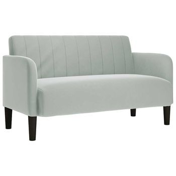 Sofá Loveseat Gris Claro 109 Cm Terciopelo Vidaxl