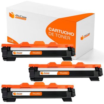 Pccom Essential Brother TN1050 Tóner Compatible Negro Pack 3
