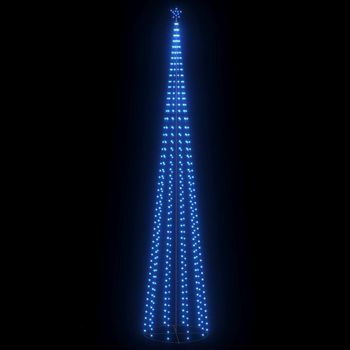 Árbol De Navidad Cono 752 Leds Azul 160x500 Cm Vidaxl