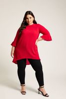 yours london tunica roja con manga campana mujer curvy y tallas grandes yours london