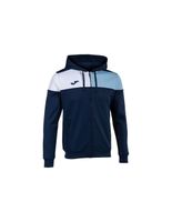 chaqueta de futbol joma con capucha crew v hombrenino marino celeste blanco