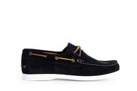 mocasines de hombre con cordones en ante y suela barco blue