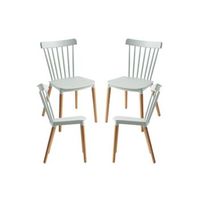 pack 4 sillas leka de polipropileno 824454 cm - celadon