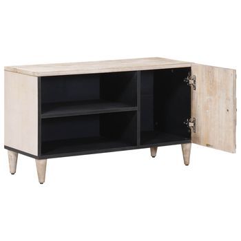 Mueble De Tv | Mueble De Salón | Gabinete De Tv 80 X 31,5 X 46 Cm Madera De Mango Maciza