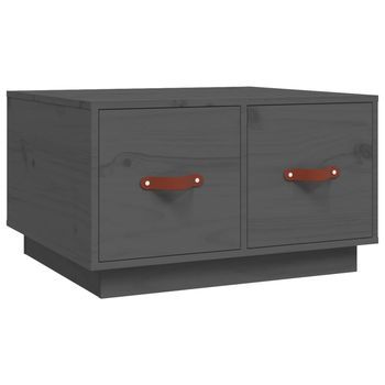 Mesa De Centro，mesa Auxiliar，mesa De Café De Madera Maciza De Pino Gris 60x53x35 Cm