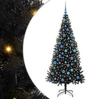 arbol de navidad  decoraciones de navidad con 300 led con soporte negro 180 cm pvc